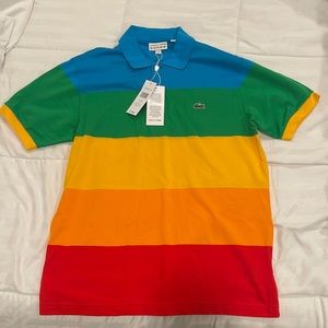 Men’s Lacoste x Polaroid Colour Striped Classic Fit Polo Shirt
